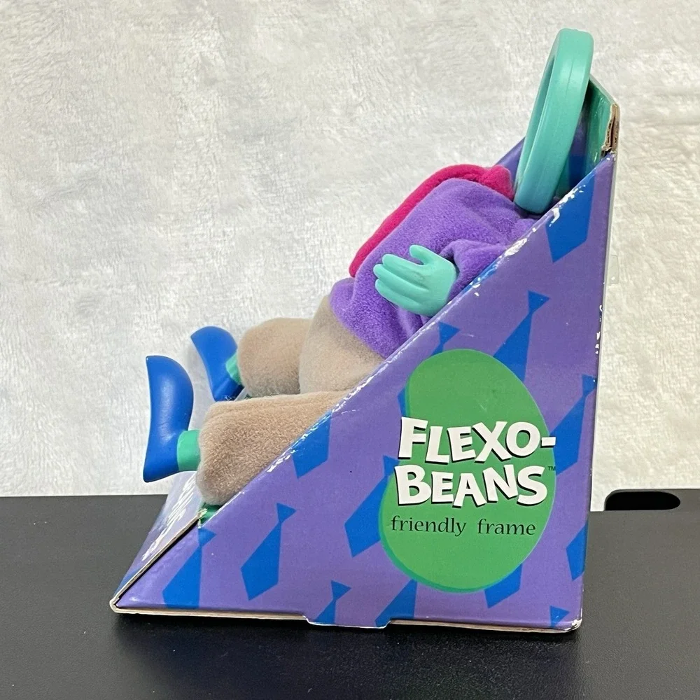 Novelty Body Plush Picture Frame BUDDY BEAN Businessman Flexo-Beans Vintage 2000
